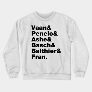 Final Fantasy 12 Characters (Black Text) Crewneck Sweatshirt